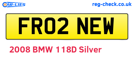 FR02NEW are the vehicle registration plates.