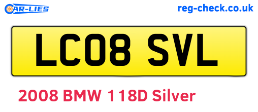 LC08SVL are the vehicle registration plates.