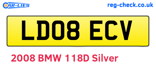 LD08ECV are the vehicle registration plates.