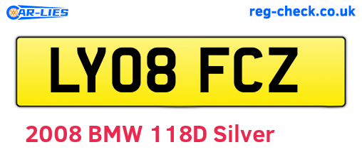 LY08FCZ are the vehicle registration plates.