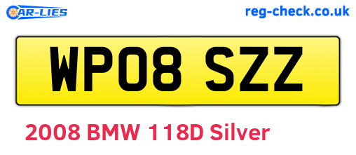 WP08SZZ are the vehicle registration plates.