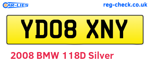 YD08XNY are the vehicle registration plates.