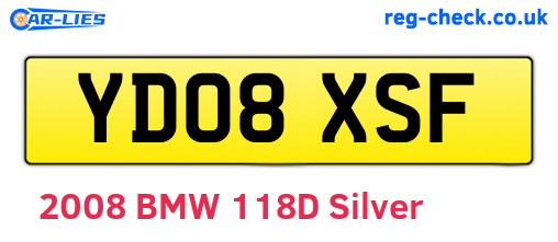 YD08XSF are the vehicle registration plates.