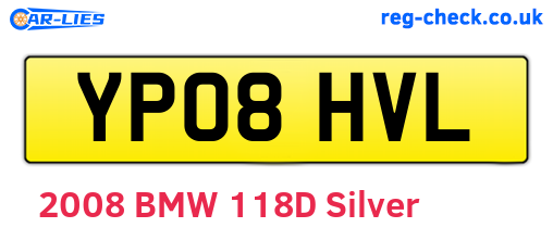 YP08HVL are the vehicle registration plates.