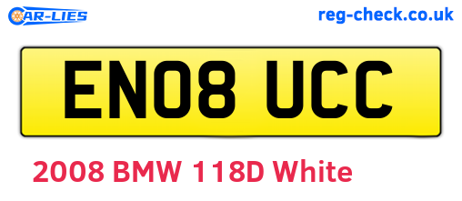 EN08UCC are the vehicle registration plates.