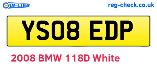 YS08EDP are the vehicle registration plates.