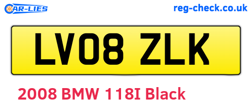 LV08ZLK are the vehicle registration plates.