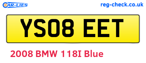 YS08EET are the vehicle registration plates.