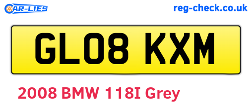 GL08KXM are the vehicle registration plates.