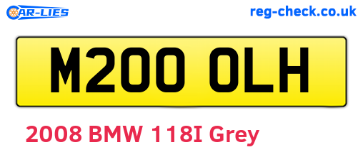 M200OLH are the vehicle registration plates.