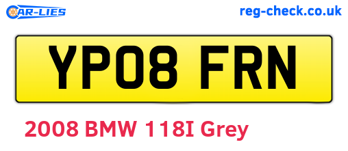 YP08FRN are the vehicle registration plates.