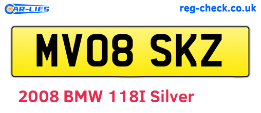 MV08SKZ are the vehicle registration plates.