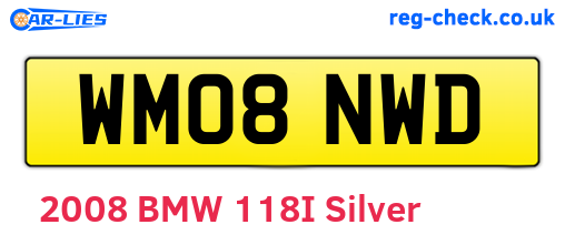WM08NWD are the vehicle registration plates.