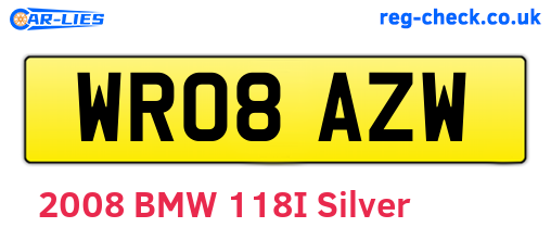 WR08AZW are the vehicle registration plates.