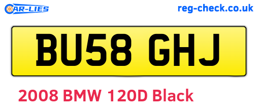 BU58GHJ are the vehicle registration plates.