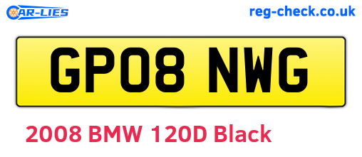 GP08NWG are the vehicle registration plates.