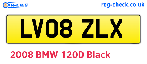 LV08ZLX are the vehicle registration plates.