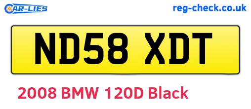 ND58XDT are the vehicle registration plates.