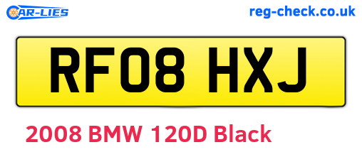 RF08HXJ are the vehicle registration plates.