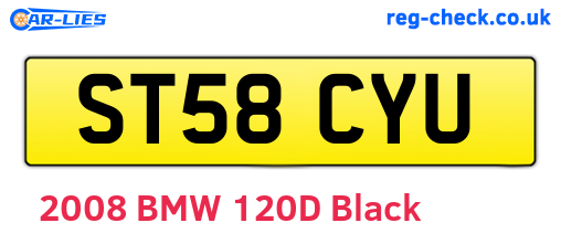 ST58CYU are the vehicle registration plates.