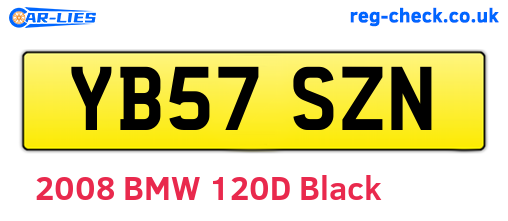 YB57SZN are the vehicle registration plates.