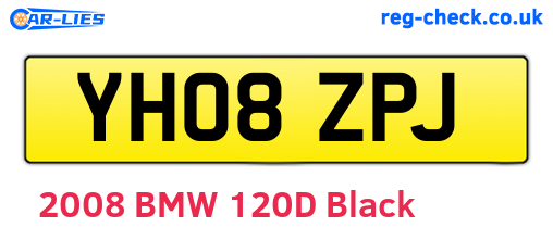 YH08ZPJ are the vehicle registration plates.