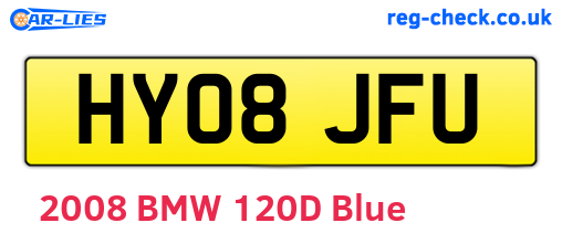 HY08JFU are the vehicle registration plates.