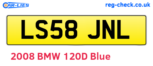 LS58JNL are the vehicle registration plates.