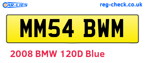 MM54BWM are the vehicle registration plates.
