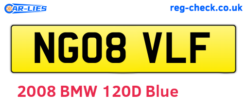 NG08VLF are the vehicle registration plates.