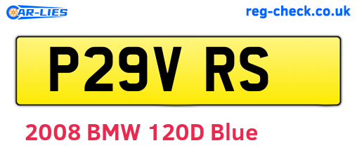 P29VRS are the vehicle registration plates.