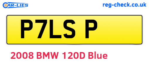 P7LSP are the vehicle registration plates.
