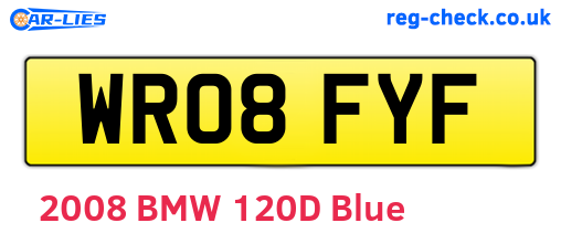 WR08FYF are the vehicle registration plates.