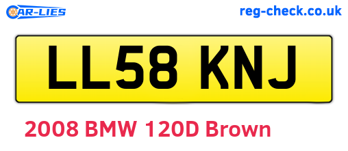 LL58KNJ are the vehicle registration plates.