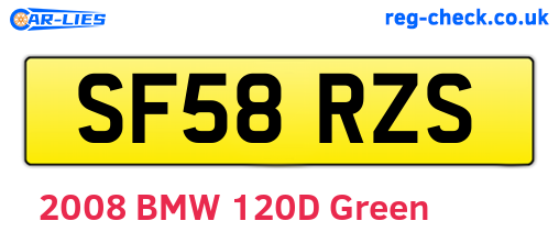 SF58RZS are the vehicle registration plates.