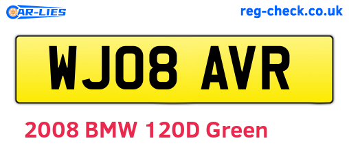 WJ08AVR are the vehicle registration plates.