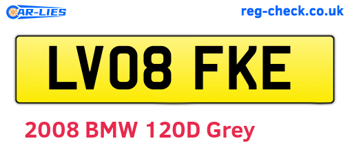 LV08FKE are the vehicle registration plates.