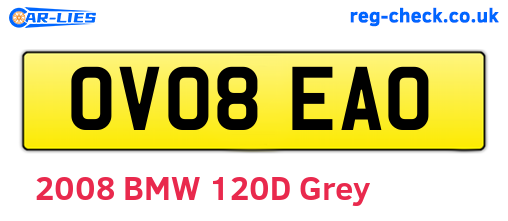 OV08EAO are the vehicle registration plates.