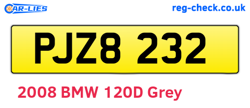 PJZ8232 are the vehicle registration plates.