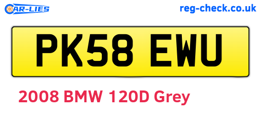 PK58EWU are the vehicle registration plates.