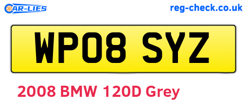 WP08SYZ are the vehicle registration plates.