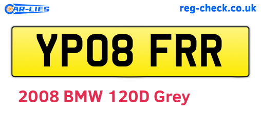 YP08FRR are the vehicle registration plates.