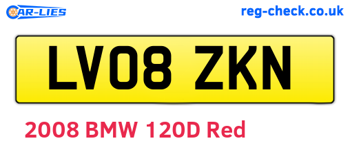LV08ZKN are the vehicle registration plates.
