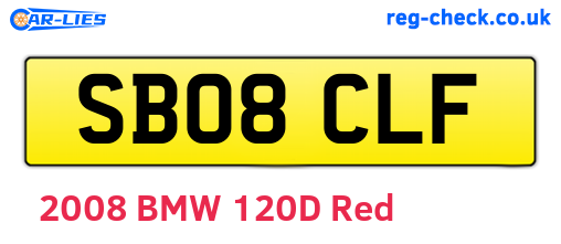 SB08CLF are the vehicle registration plates.