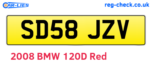 SD58JZV are the vehicle registration plates.