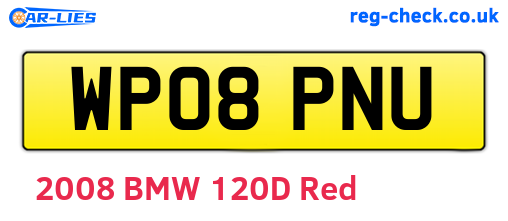 WP08PNU are the vehicle registration plates.