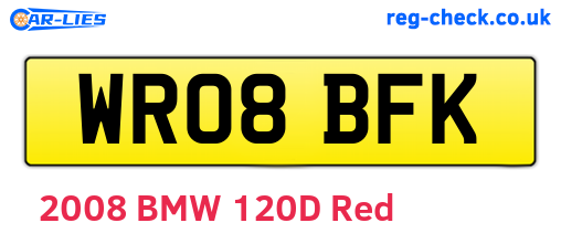 WR08BFK are the vehicle registration plates.