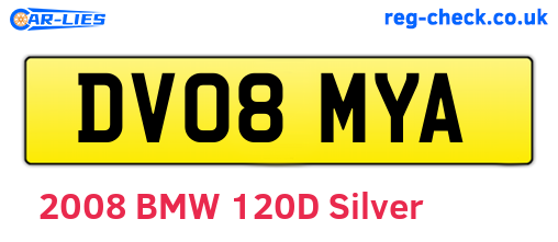 DV08MYA are the vehicle registration plates.