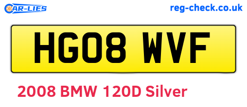 HG08WVF are the vehicle registration plates.