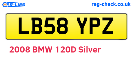LB58YPZ are the vehicle registration plates.